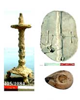 מכלול של חפצים מתקופות שונות, שנתגלו בחפירות