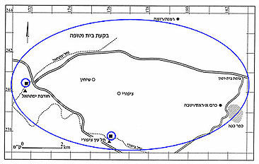 תחום היישוב המשוער של "שארית הפליטה"