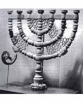 Reconstruction of the marble Menorah from Kh. Susiya