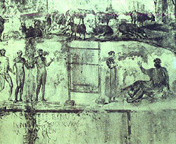 איור 2 - נול אנכי, ציור קיר, רומא