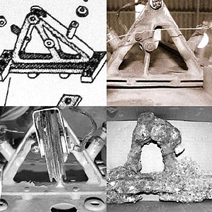 Figure 13. Salvaged part compared to an authentic airplane part. It is assumed to belong to the airplane tail assembly.