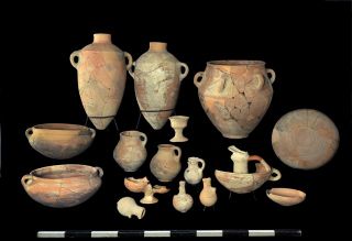 Finds from the site. Photographic Credit: Clara Amit, courtesy of the Israel Antiquities Authority