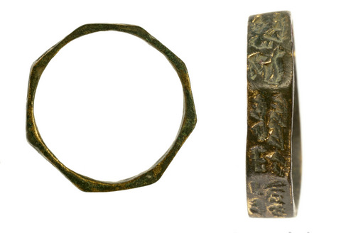 Bronze rings that were uncovered in the excavation. Photograph: Assaf Peretz, courtesy of the Israel Antiquities Authority