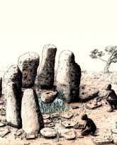 Artist's Reconstruction of Megalithic Structure