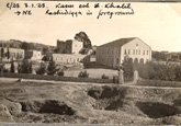 The El Halili's family house with the pine tree at the back