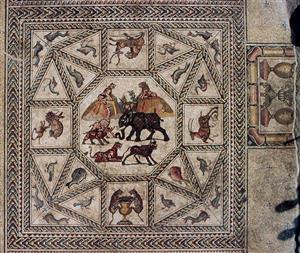 Fragment Mosaic Floor Decorated with animal figures  
 Photographer:Davidov Nicky