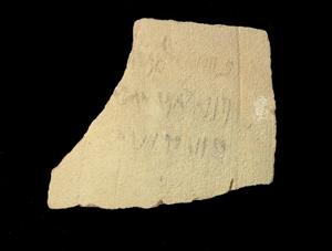 Ostracon Aramaic 
 Photographer:Yolovitch Yael