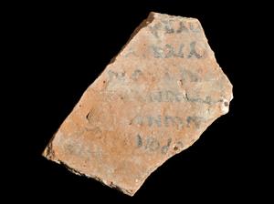 Ostracon Inscribed 
 Photographer:Yolovitch Yael