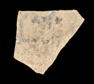 Ostracon Inscribed 
 Photographer:Yolovitch Yael