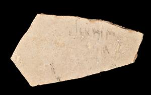 Ostracon Inscribed 
 Photographer:Yolovitch Yael