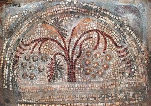 Fragment Mosaic Floor With Vegetal Decoration  
 Photographer:Unknown