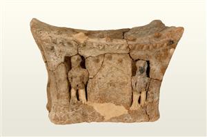 "Cult" Stand Decorated in Relief
