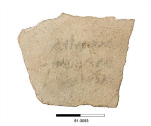 Ostracon Aramaic
Photographer:UNKNOWN PERSON