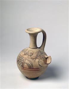 Beer Jug Philistine Bichrome 
 Photographer:Israel Museum Photographer