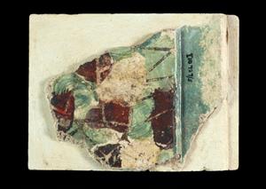 Painted Plaster Fragment  
 Photographer:Clara Amit