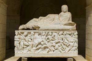 Sarcophagus & Lid Decorated in Relief
Photographer:Meidad Suchowolski